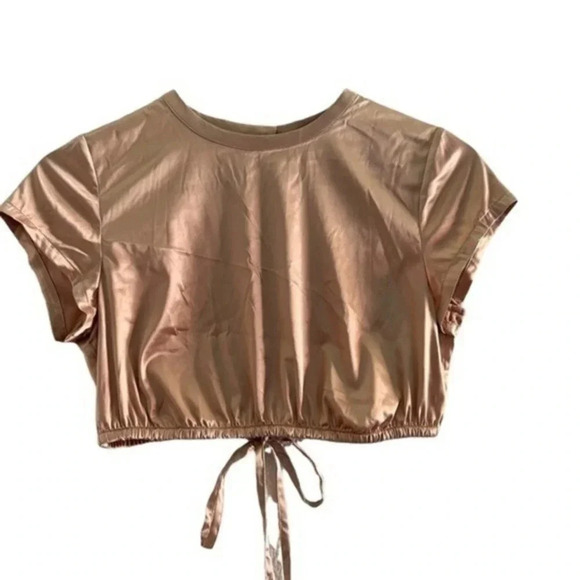 SKIMS Shine Satin Crop Top NWT Small B930 - Picture 3 of 7